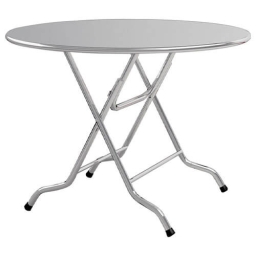 Bàn tròn xếp Inox 1200mm - Chất Liệu Inox 304