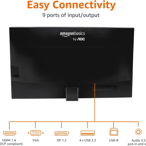 Màn hình IPS 27 inch của Amazon Basics 75 Hz Được trang bị Công nghệ AOC FHD 1080P HDMI