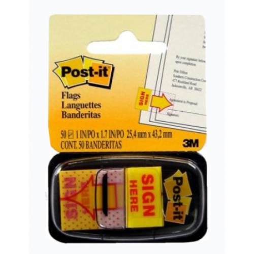 Giấy Note trình ký Sign here Post it 25 x 43mm