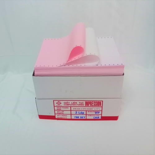 Giấy in vi tính Liên Sơn 2 liên A4 chia 2 210x279