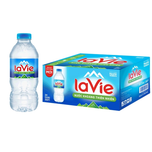 Nước khoáng thiên nhiên La Vie 350ml – 500ml(24 chai/thùng)